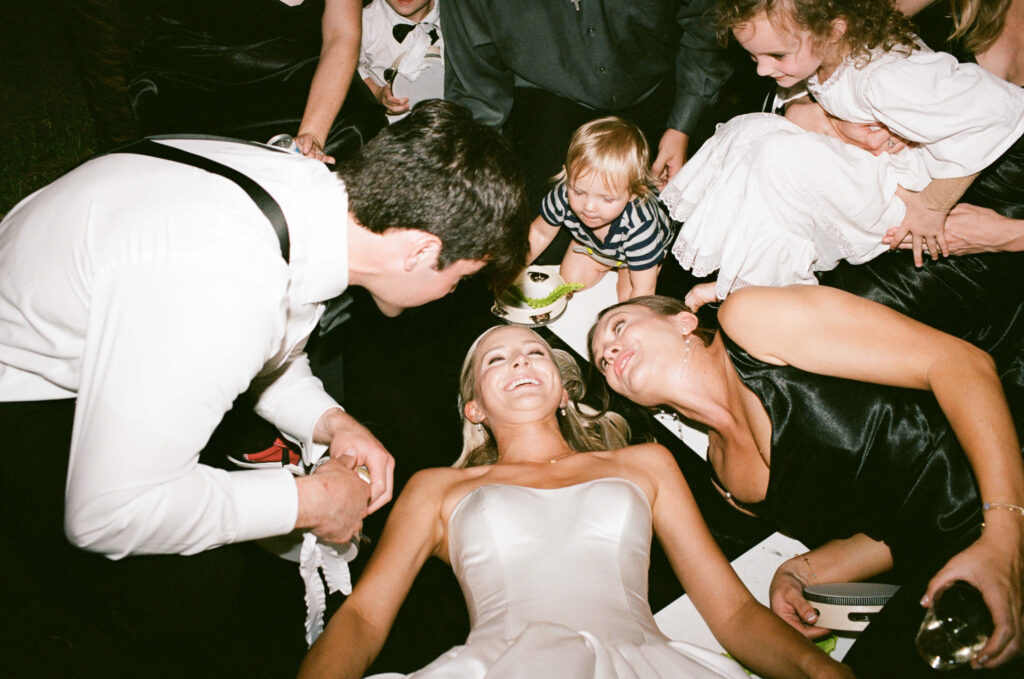 Wedding dance floor photos on film, photographed by a North central florida film wedding photographer