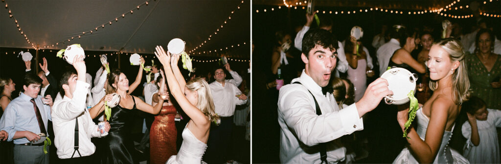 Wedding dance floor photos on film, photographed by a North central florida film wedding photographer