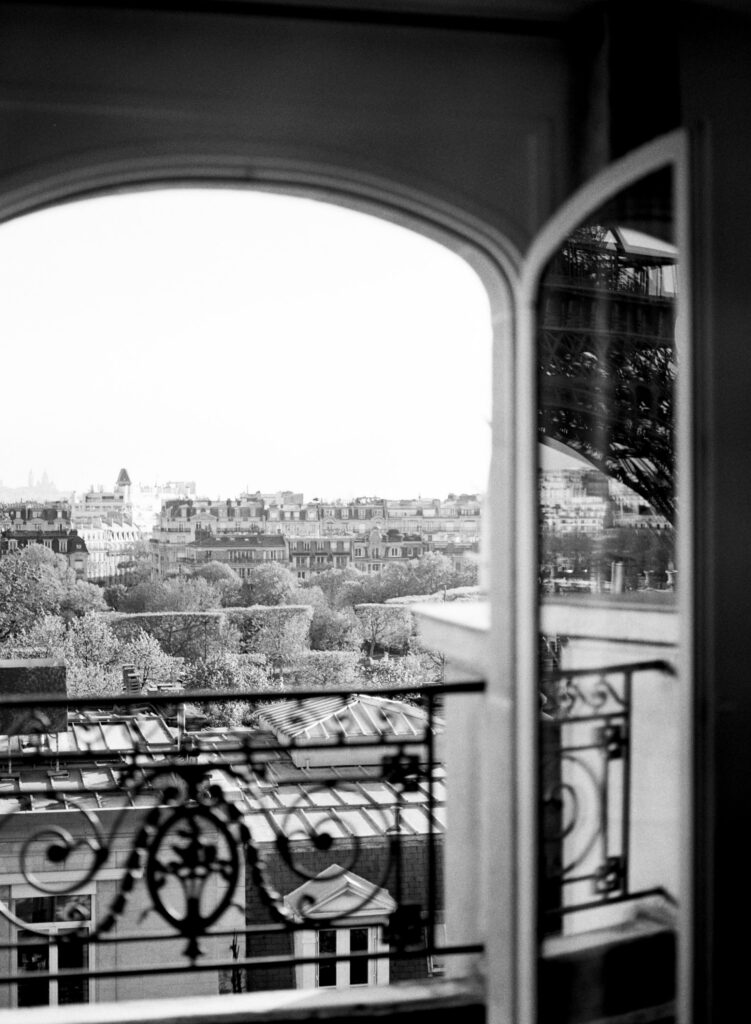 Paris on black and white film