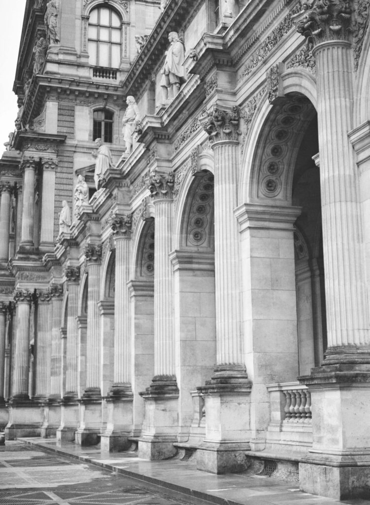 Paris on black and white film