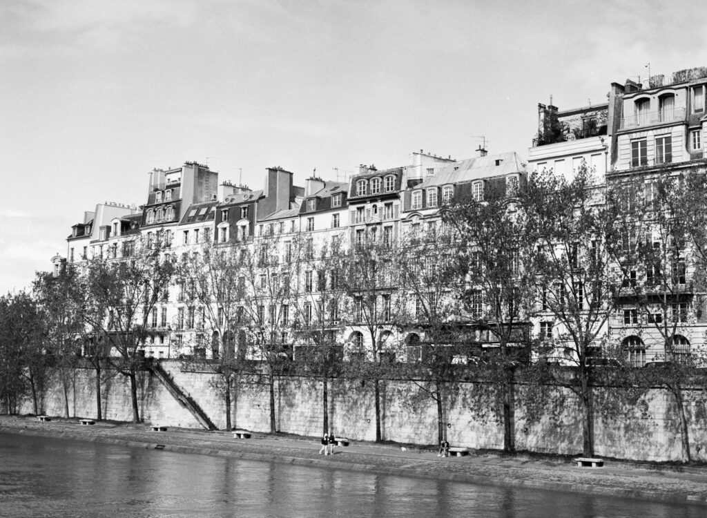 Paris on black and white film