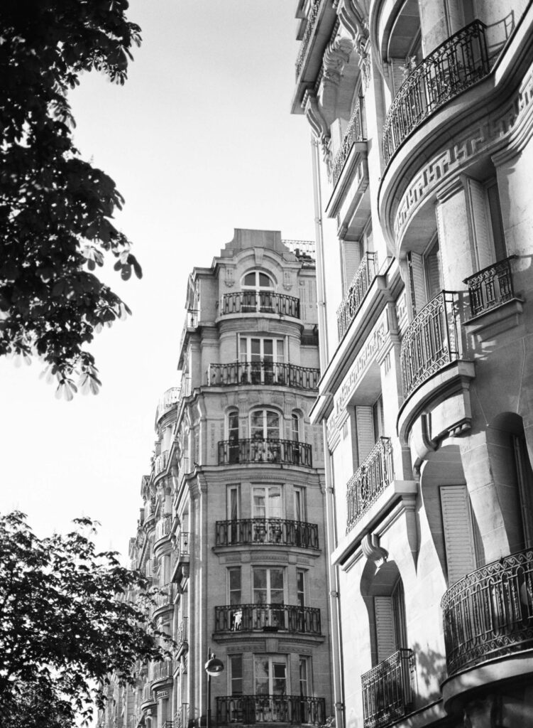 Paris on black and white film