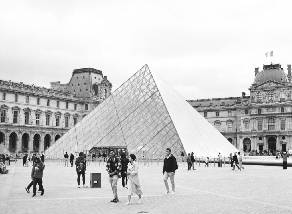 Paris on black and white film